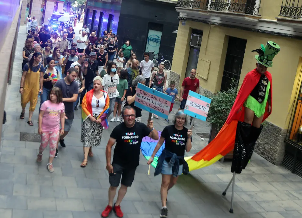 La capital oscense se ha llenado de colorido durante esta iniciativa organizada por la Coordinadora 28J de Huesca.