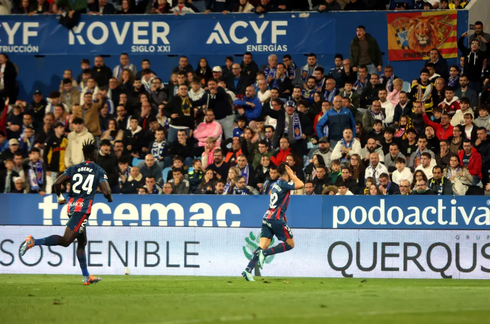 Los aficionados azulgranas disfrutaron el partido y celebraron la victoria ante el Zaragoza.