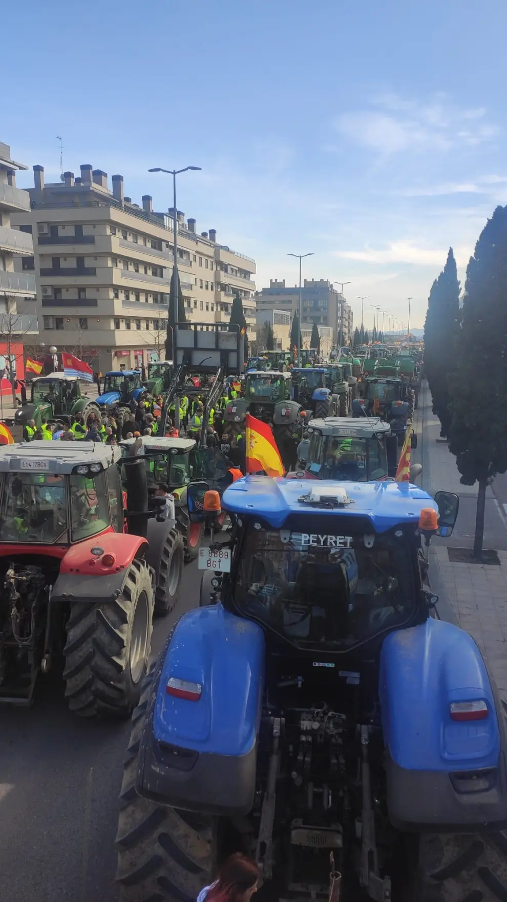 Nueva concentración de tractores y manifestación en el centro de la ciudad.