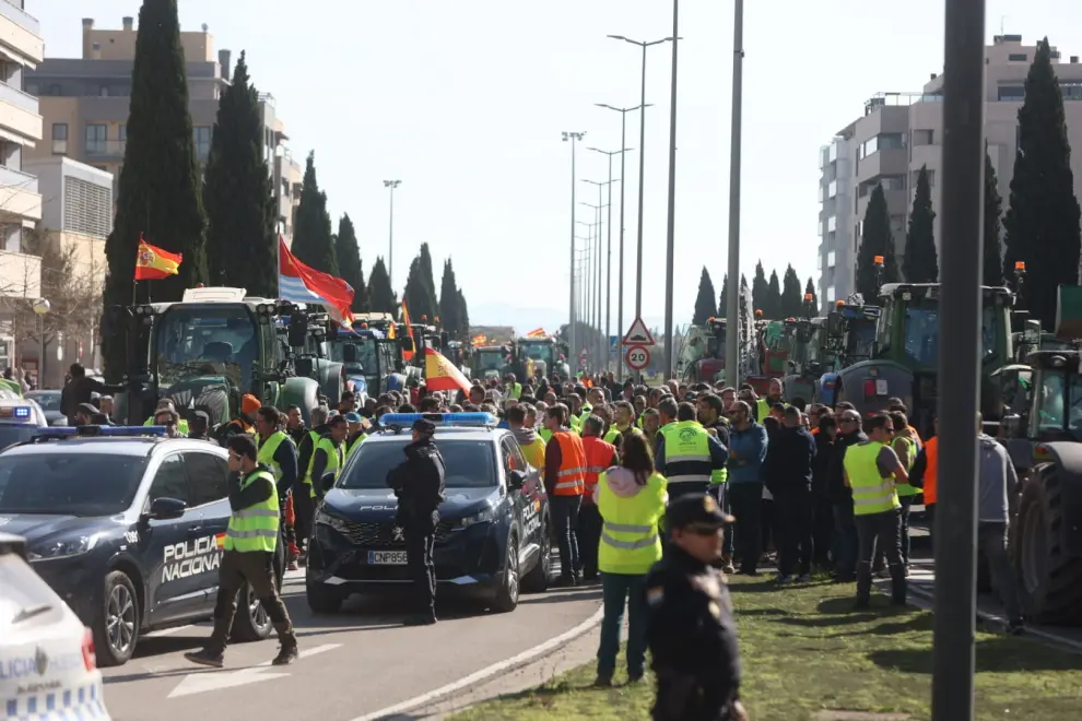Nueva concentración de tractores y manifestación en el centro de la ciudad.