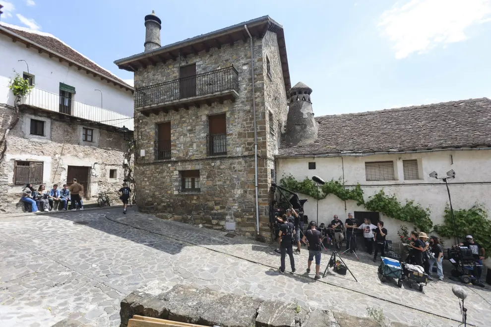 El rodaje de 'Parecido a un asesinato' en el Pirineo oscense