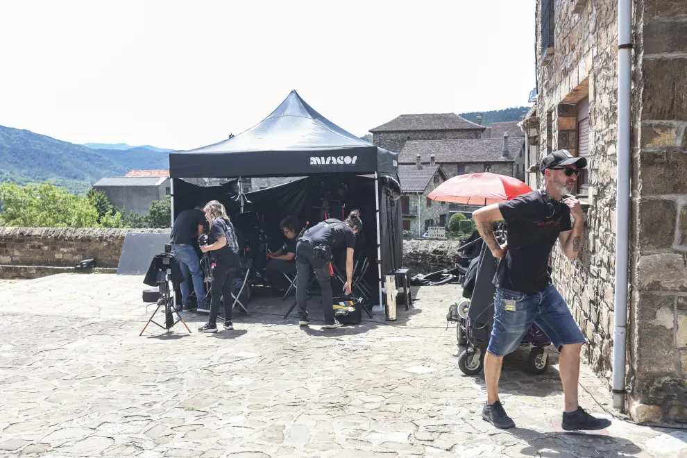 El rodaje de 'Parecido a un asesinato' en el Pirineo oscense