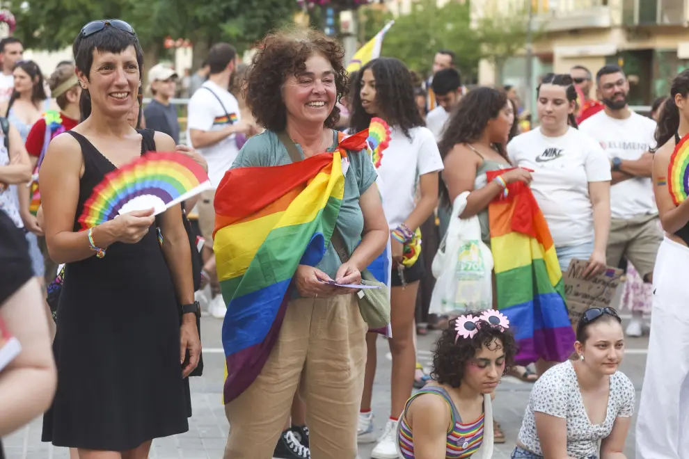 Huesca celebra el Orgullo LGTBIQ+ con varios actos en la plaza de Navarra.