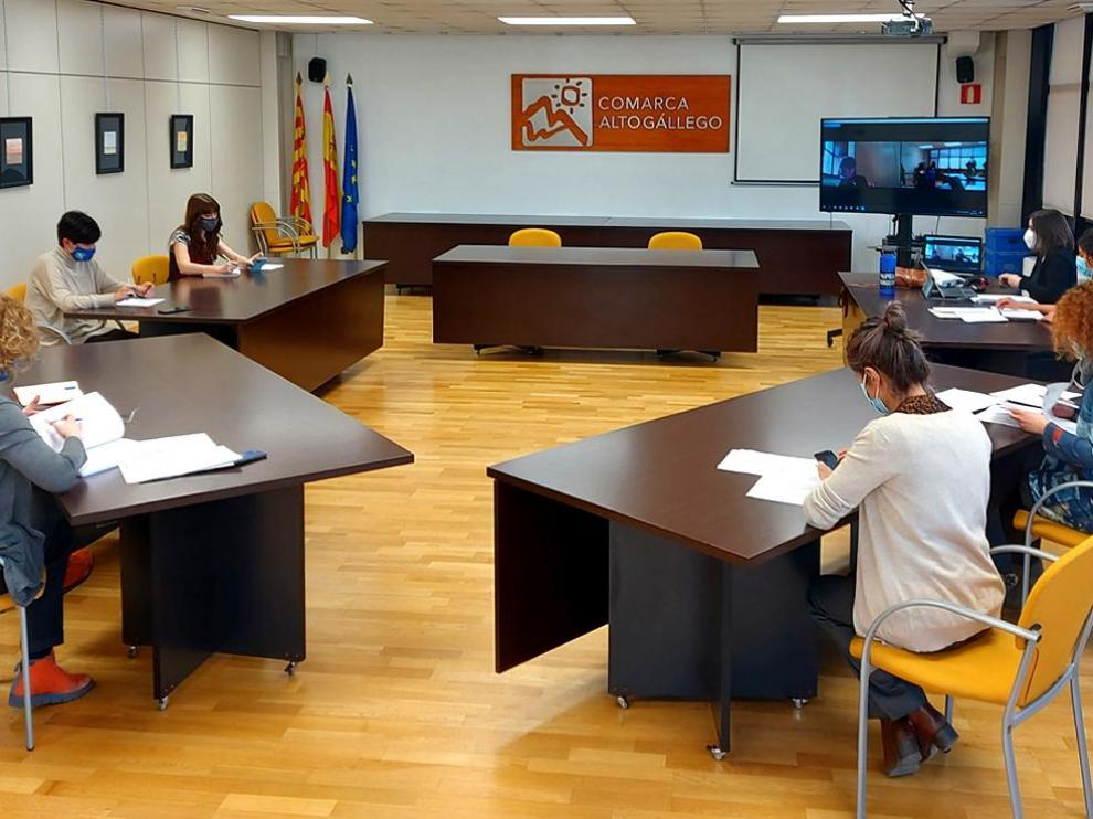 Imagen de la reunión celebrada el pasado viernes con representantes de las comarcas