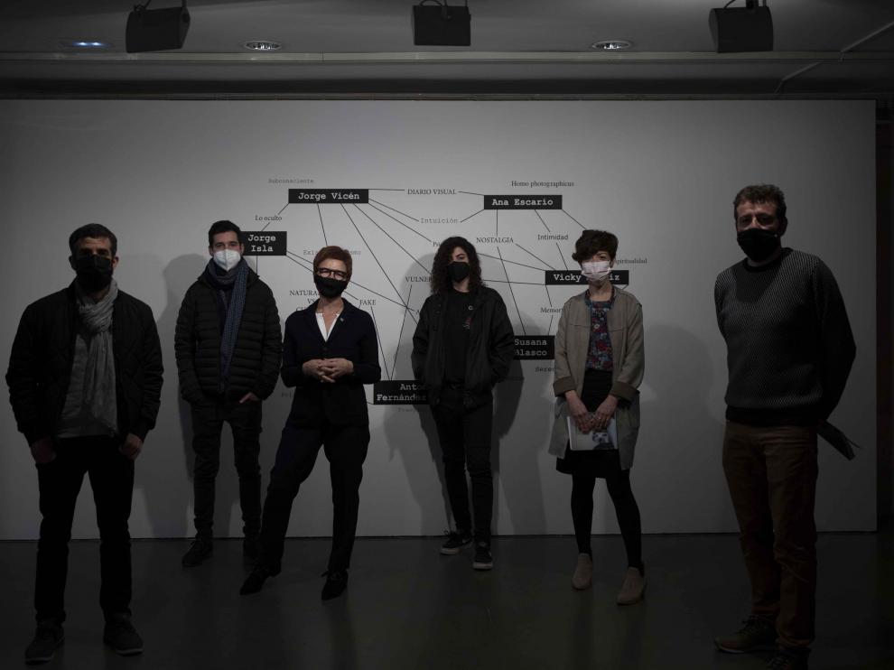 Antonio Fernández Alvira, Jorge Isla, Maribel de Pablo, Ana Escario, María Luna y Antonio Campo presentaron la exposición.