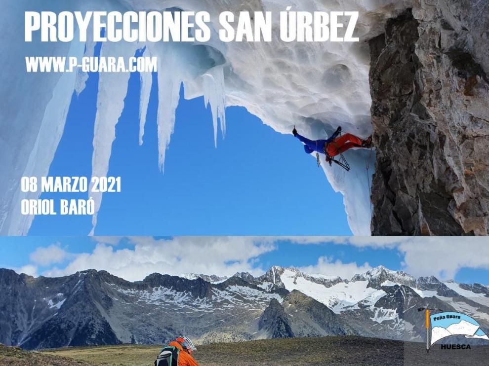 Cartel de las proyecciones de San Úrbez, que recupera Peña Guara el lunes y el martes.