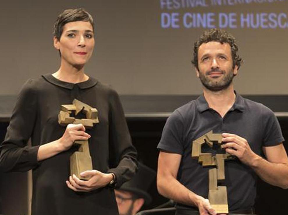 Isabel Peña y Rodrigo Sorogoyen fueron premiados en el Festival de Cine hace dos años.