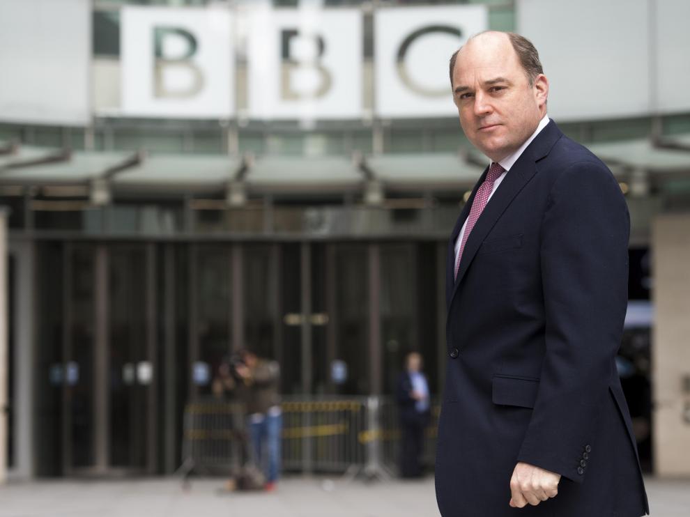 El secretario de Defensa de Reino Unido, Ben Wallace, a su llegada ayer a la BBC en Londres para realizar una entrevista.