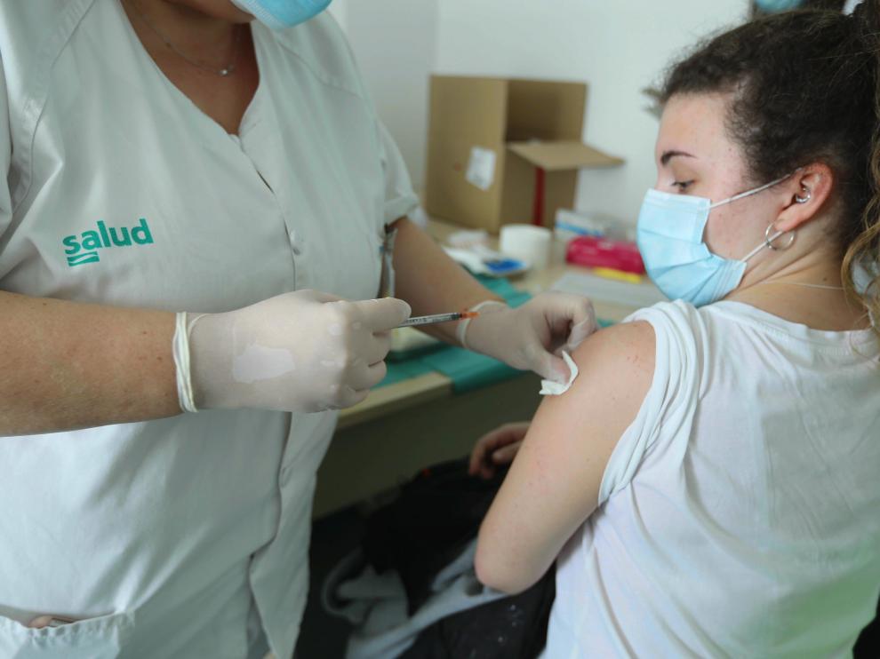 Vacunación en Huesca de estudiantes de Ciencias de la Salud.