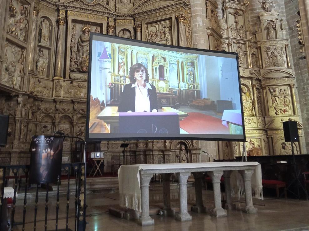 Lectura del Pregón de Semana Santa en Barbastro.