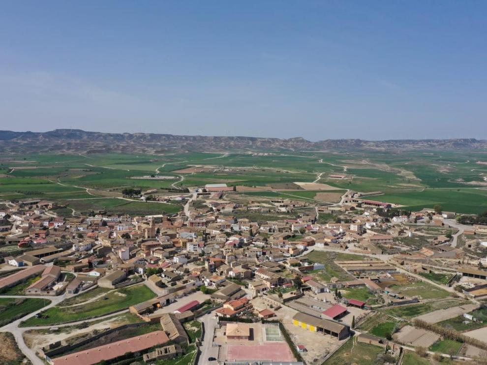 Robres visto desde el aire.