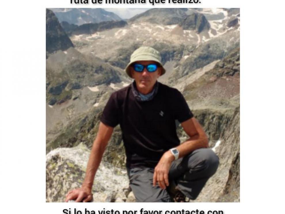 Imagen del desaparecido en el embalse de Escarra