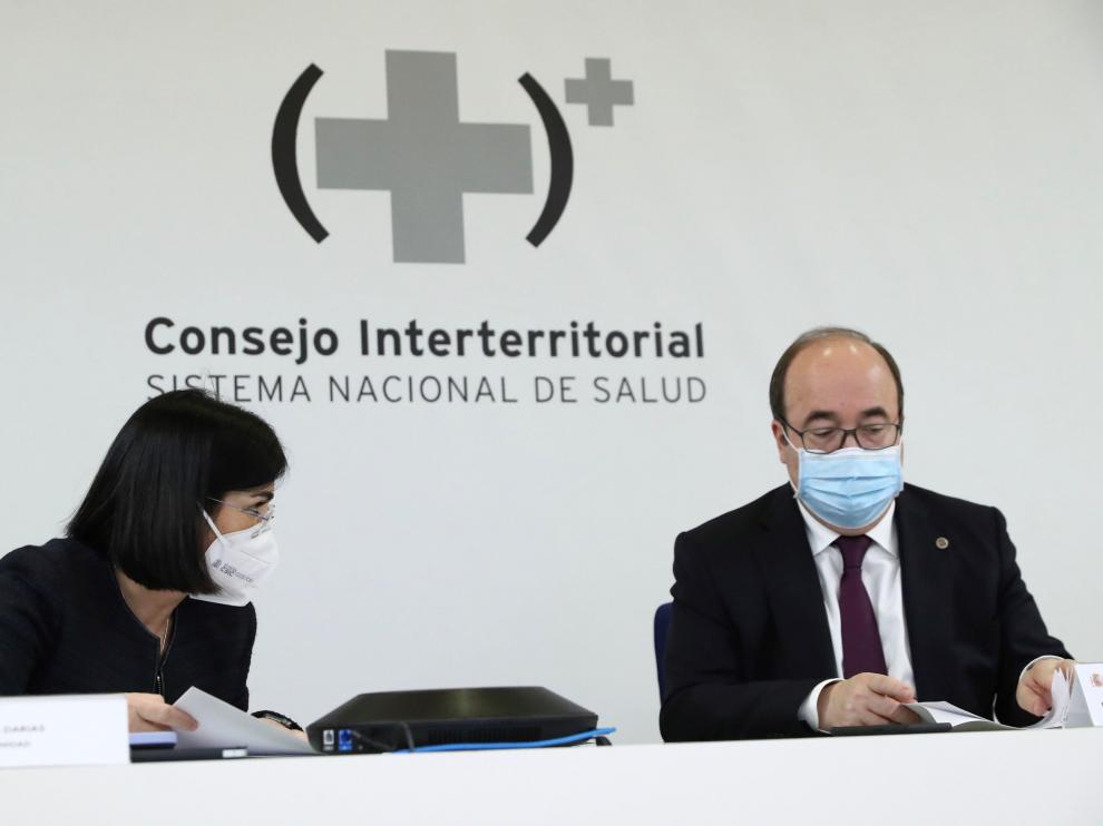 Los ministros Carolina Darias y Miguel Iceta presidieron el Consejo Interterritorial.