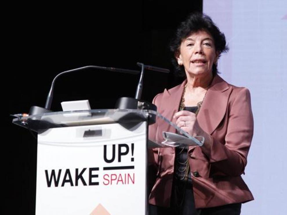 La ministra de Educación, Isabel Celaá interviene en el foro económico "Wake Up, Spain"