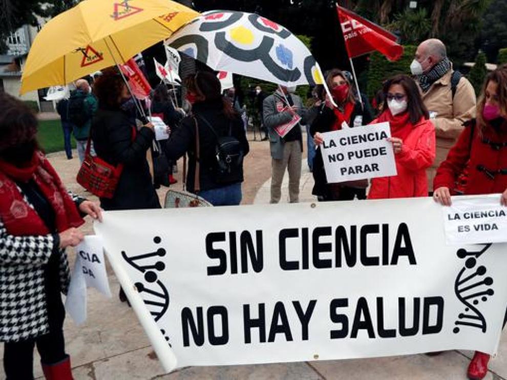 Los investigadores se manifestaron ayer en diferentes ciudades españolas.