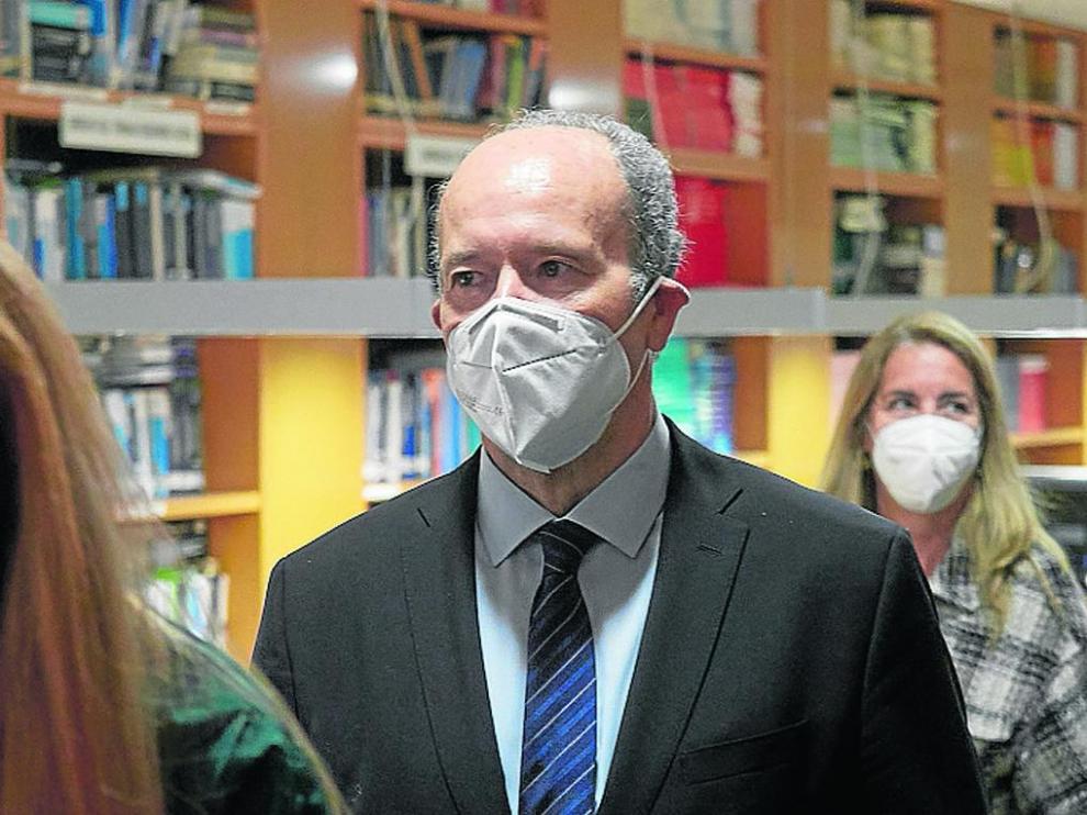 El ministro de Justicia, Juan Carlos Campo, este martes en Pamplona en una jornada del Colegio de Abogados.
