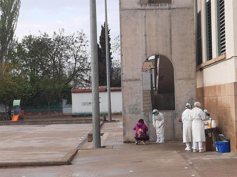 Pruebas PCR en el colegio Joaquín Costa de Graus