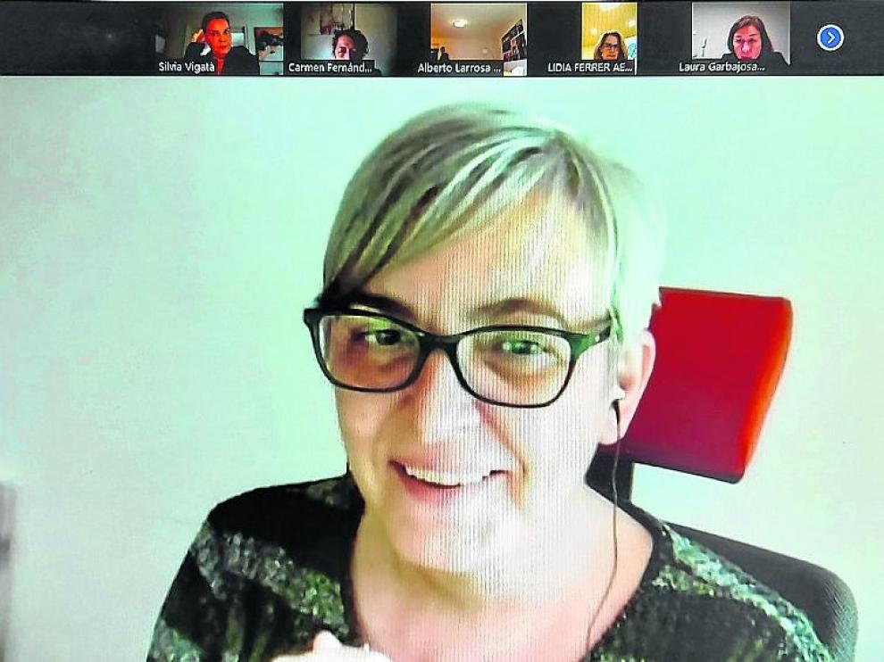 Pilar Novales, socióloga y experta en mediación, durante la jornada virtual sobre Responsabilidad Social que impartió la semana pasada.