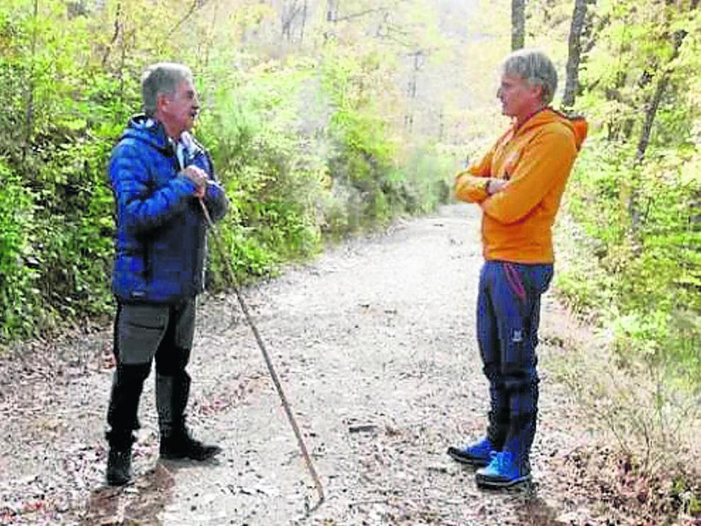 Miguel Ángel Revilla con Jesús Calleja.
