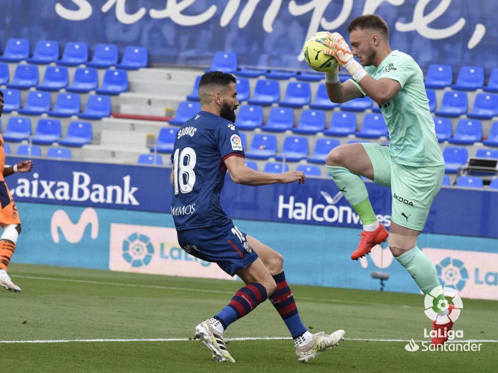 Una imagen del partido ante el Valencia