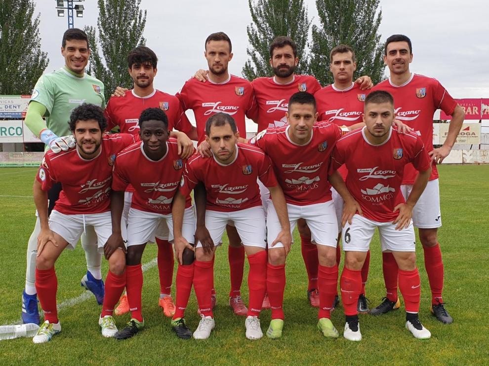 Once titular con el que se presentó el Fraga para disputar su partido ante el Sariñena.