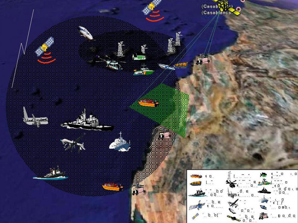 Fractalización de las fronteras más allá de las metrópolis. Mapeando topografías fronteras emergentes, 2014 (Imagen de la conferencia de Sebastián Covarrubias y Maribel Casas)