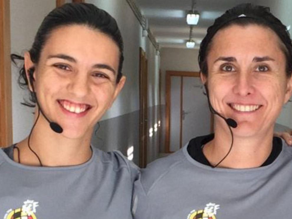 Carmela Capistrós y Marta Frías, aragonesas en el equipo arbitral de la final de Copa.