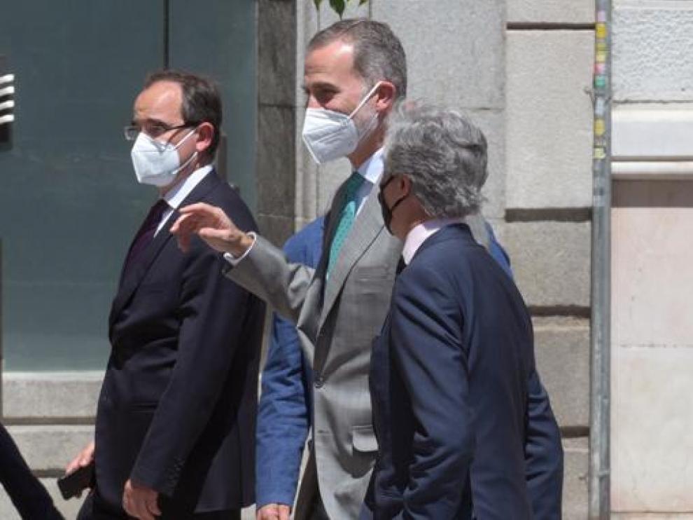 Felipe VI y el presidente de Portugal este viernes en Madrid