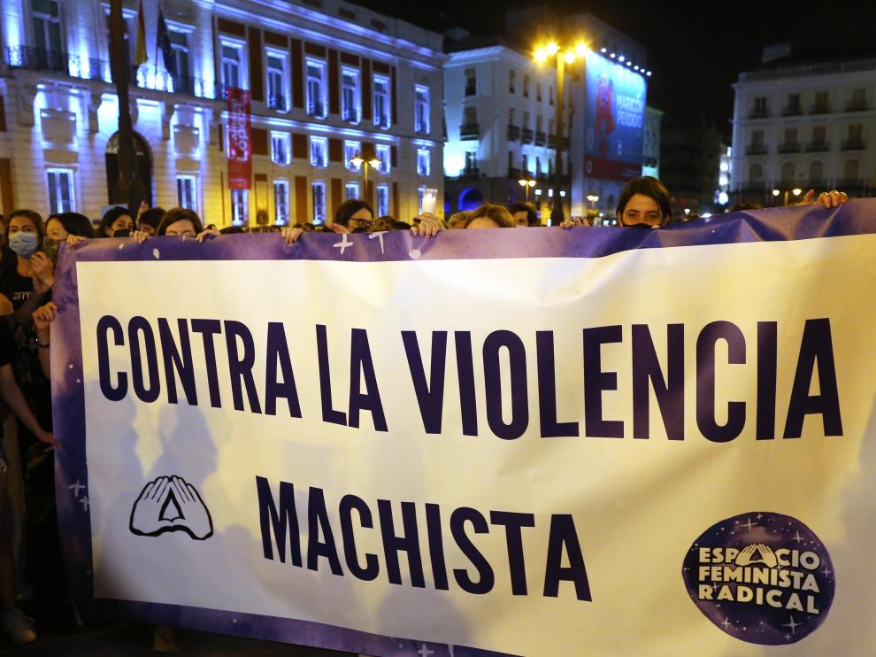 Concentración de repulsa de la violencia machista, tras el hallazgo del cadáver de Olivia.