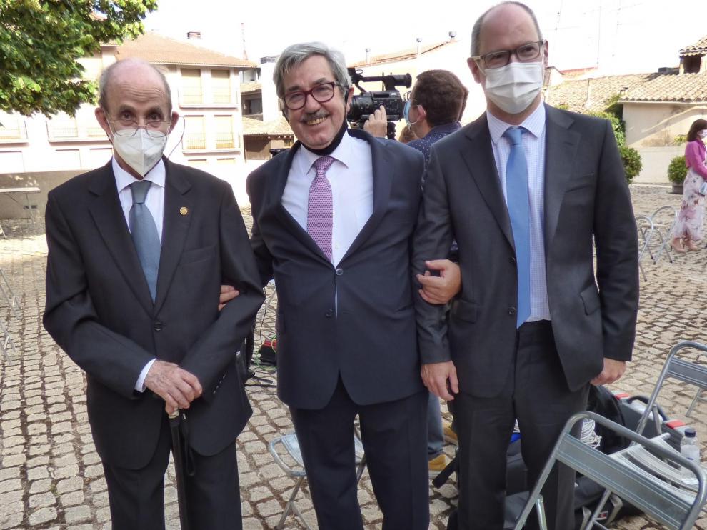 Hipólito Gómez de las Roces, Joaquín Guerrero y Alberto Gimeno, esta semana en Barbastro