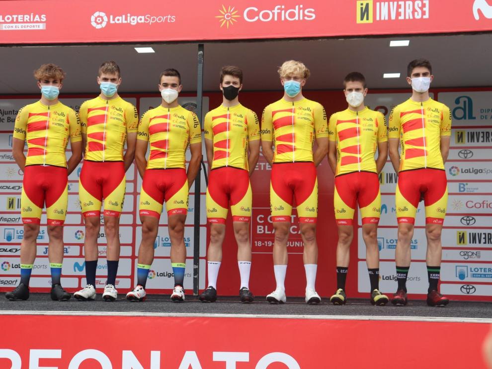 Equipo de Aragón en la competición de este sábado.