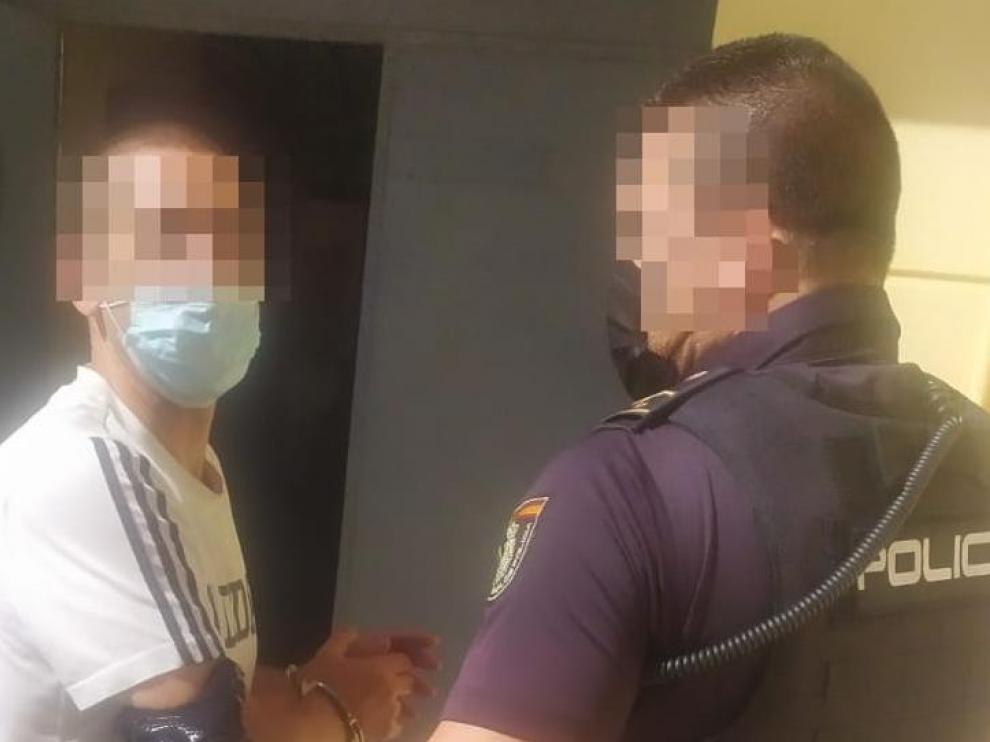 Momento de la detención del exboxeador.