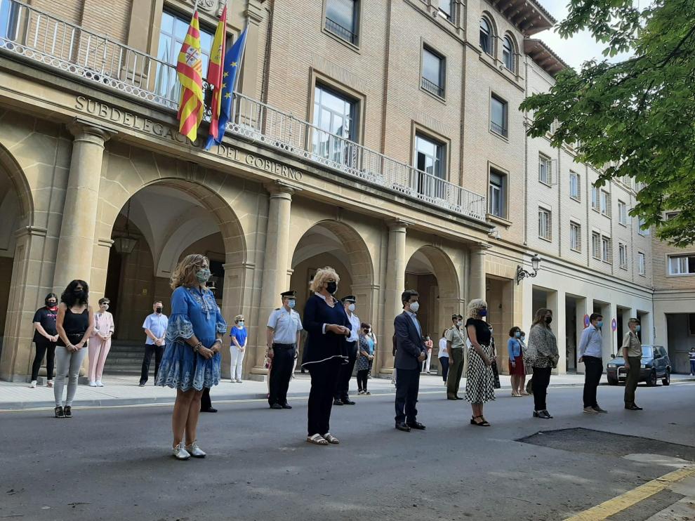 Minuto de silencio en Huesca.