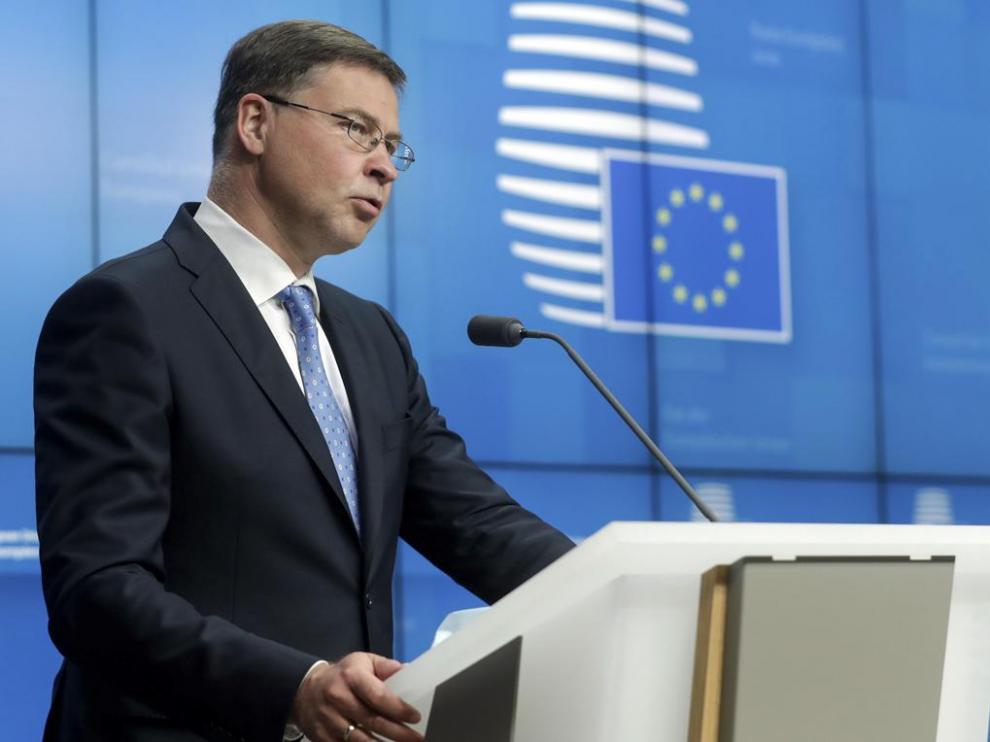 El vicepresidente ejecutivo de la Comisión Europea, Valdis Dombrovskis.