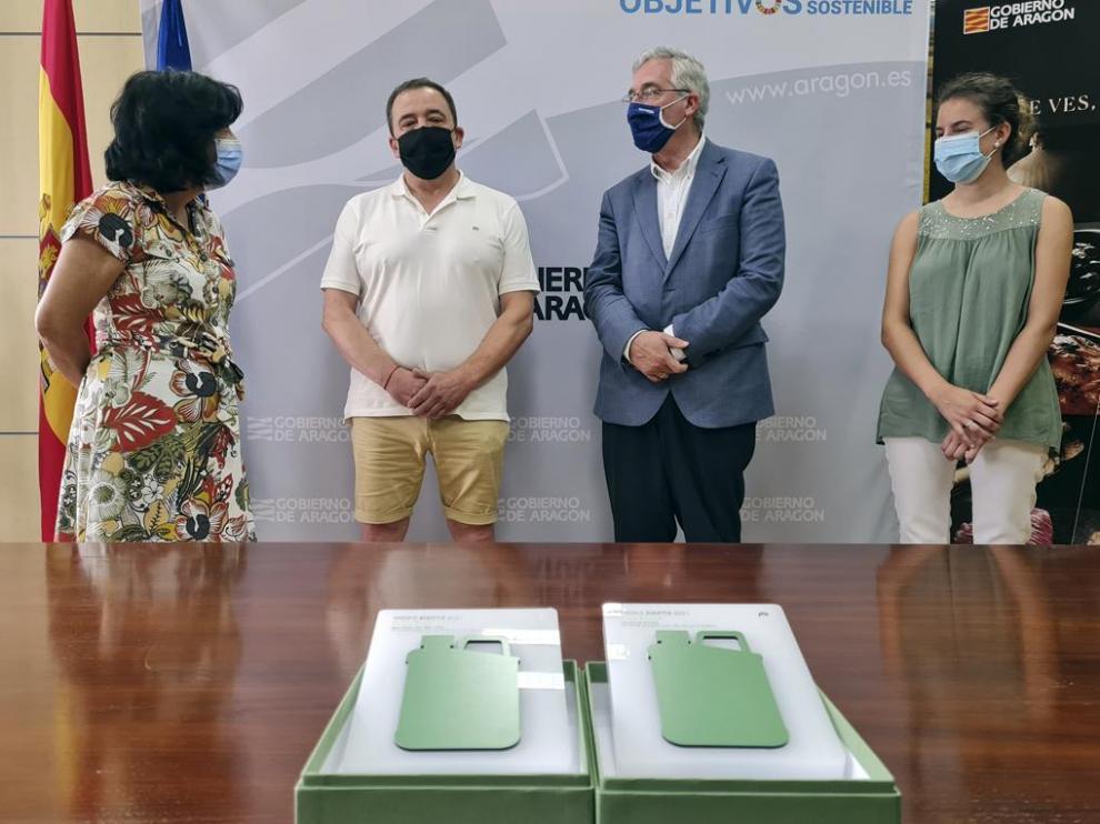 Rocío Pastor, Ernesto Bello, Joaquín Olona y Blanca Ramio en la entrega de los Premios SIGFITO.