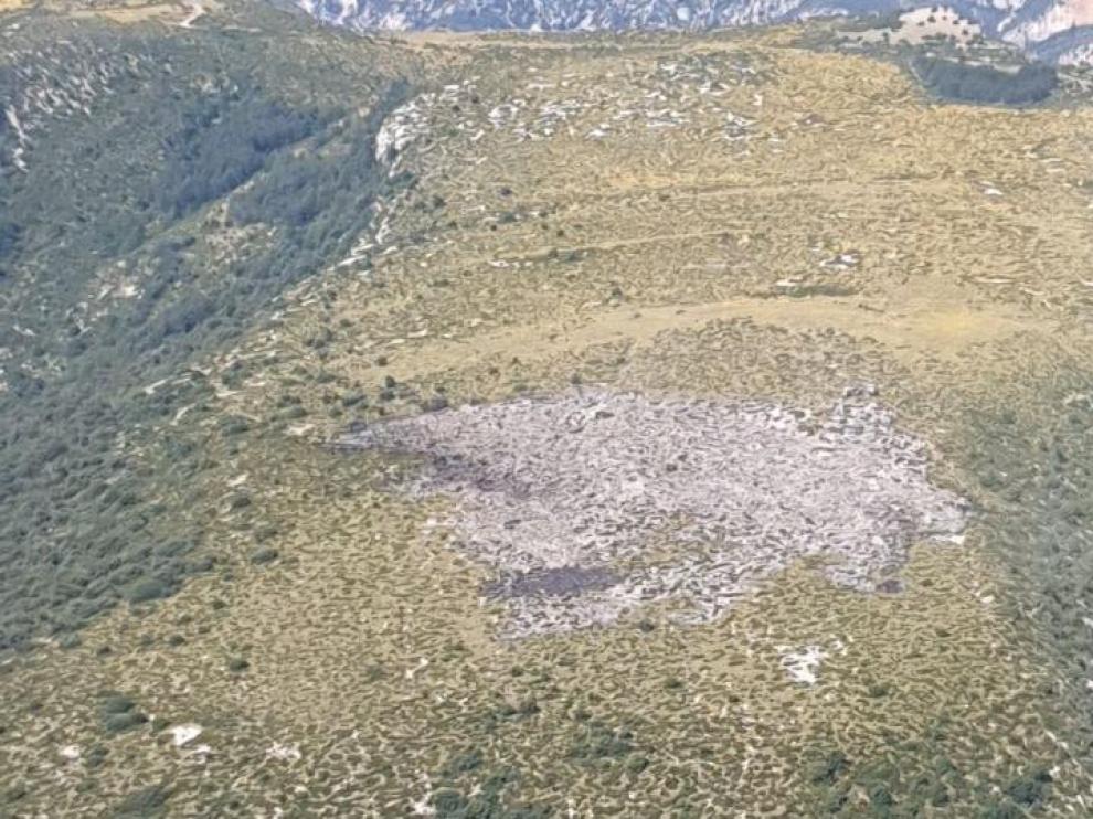 Estabilizado el incendio en la Sierra y Cañones de Guara