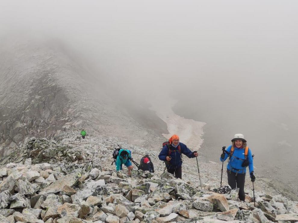 Imagen de la segunda excursión, la más exigente y que ascendió un tres mil.
