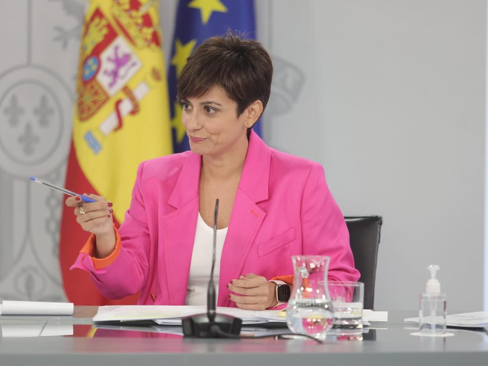 La ministra portavoz, Isabel Rodríguez.