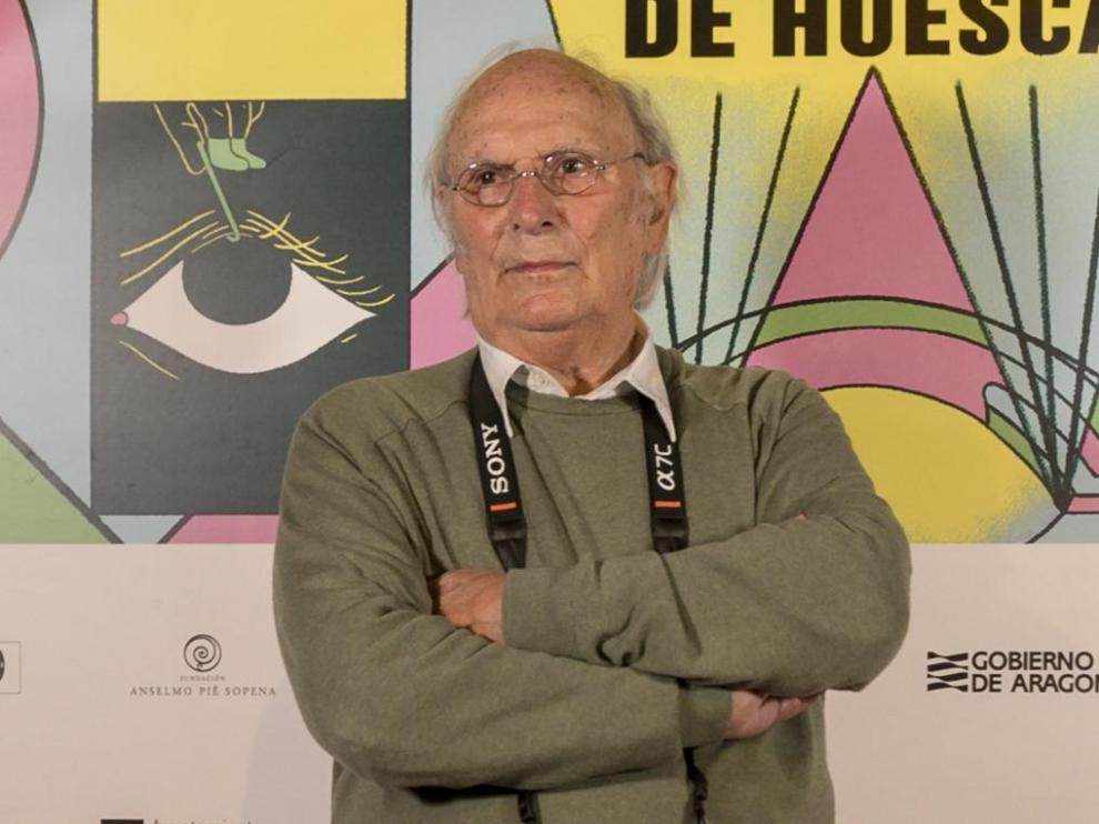 Carlos Saura, en la pasada edición del Festival Internacional de Cine de Huesca.
