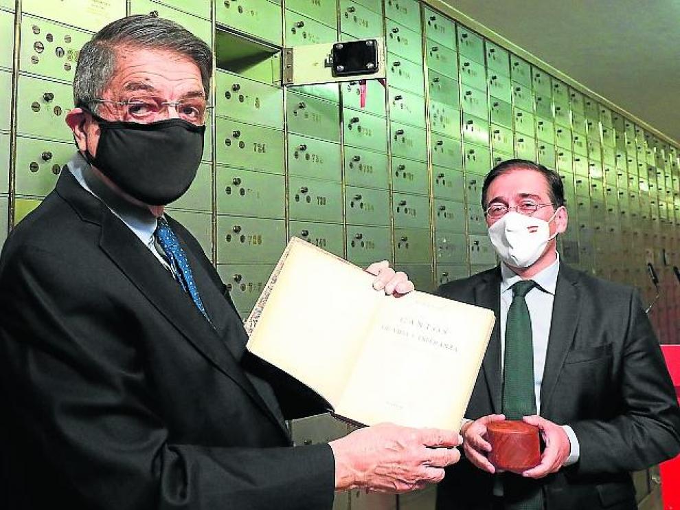 Ramírez y el ministro de Asuntos Exteriores, Unión Europea y Cooperación, José Manuel Albares.