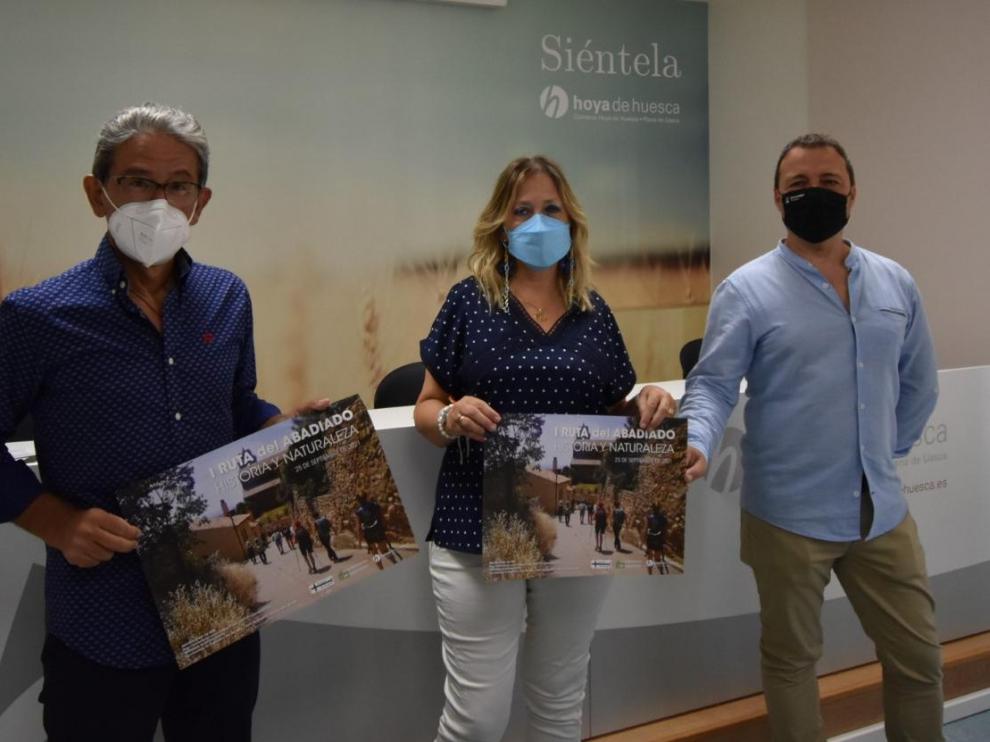 Antonio Rico, Beatriz Calvo y Roberto Malumbres presentan la I Marcha Popular del Abadiado de Montearagón