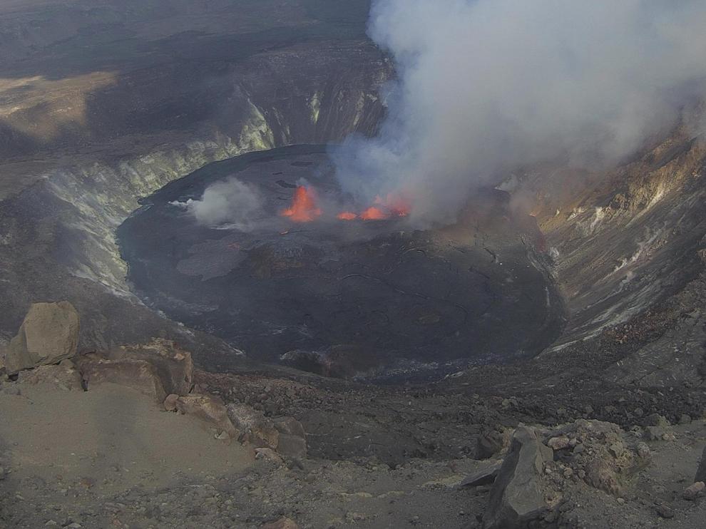 La colada del volcán de La Palma ha formado un pequeño delta de lava.