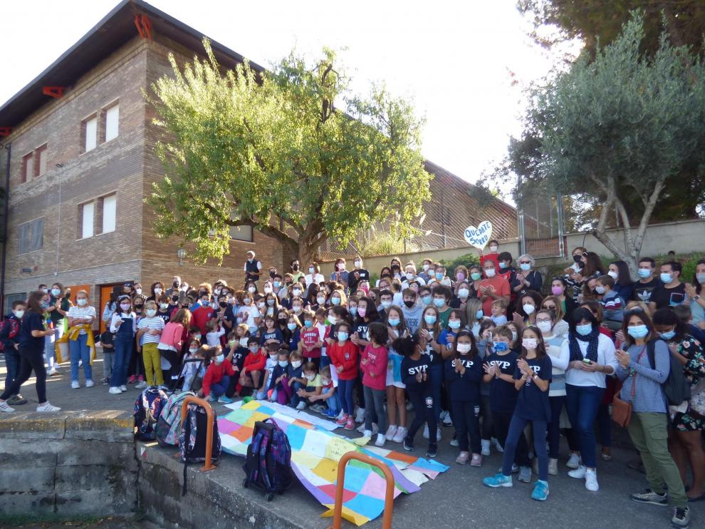 Un momento del acto solidario.