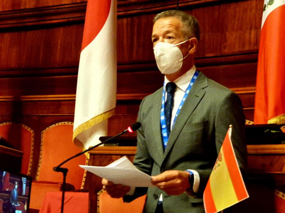 Ander Gil durante su intervención en la cumbre.