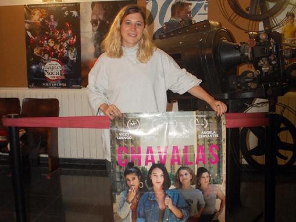 Ángela Cervantes, ayer en Sariñena.