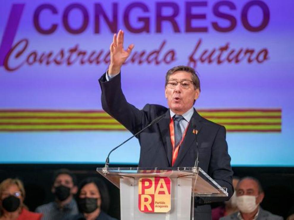 Arturo Aliaga, durante el congreso del PAR del fin de semana.
