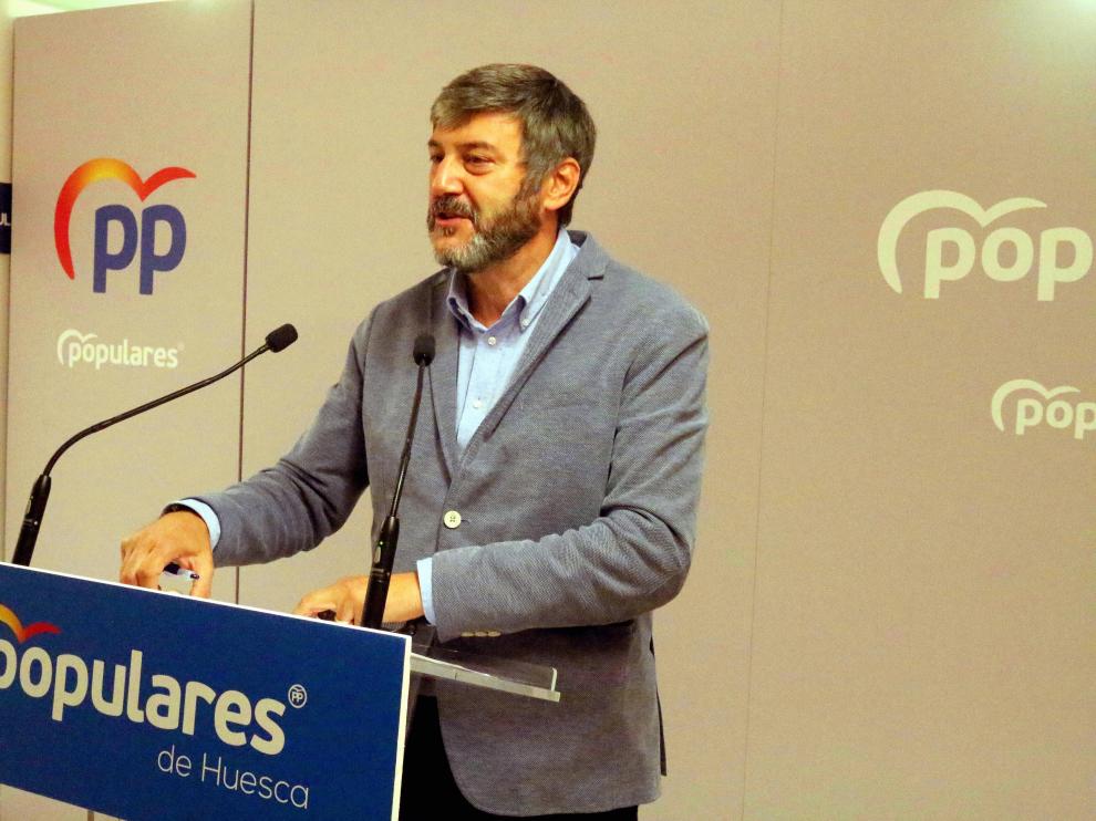 Gerardo Oliván, portavoz del Grupo Popular en la Diputación Provincial de Huesca.