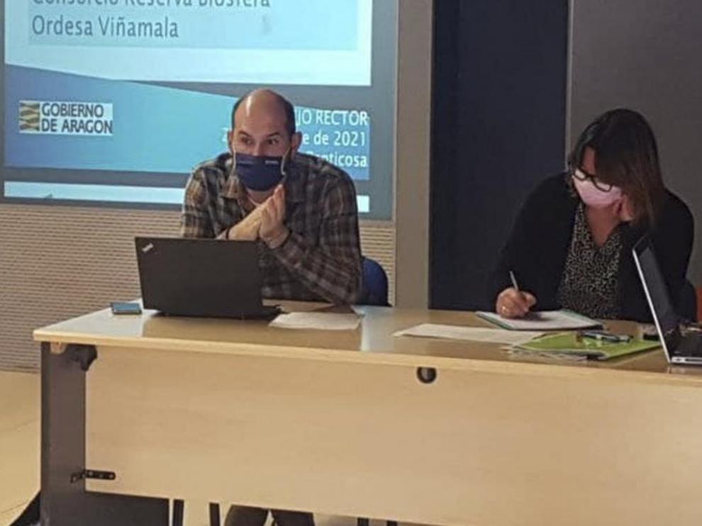 El Consorcio que gestiona la reserva, durante la reunión en la que se acordó la celebración de estos actos.