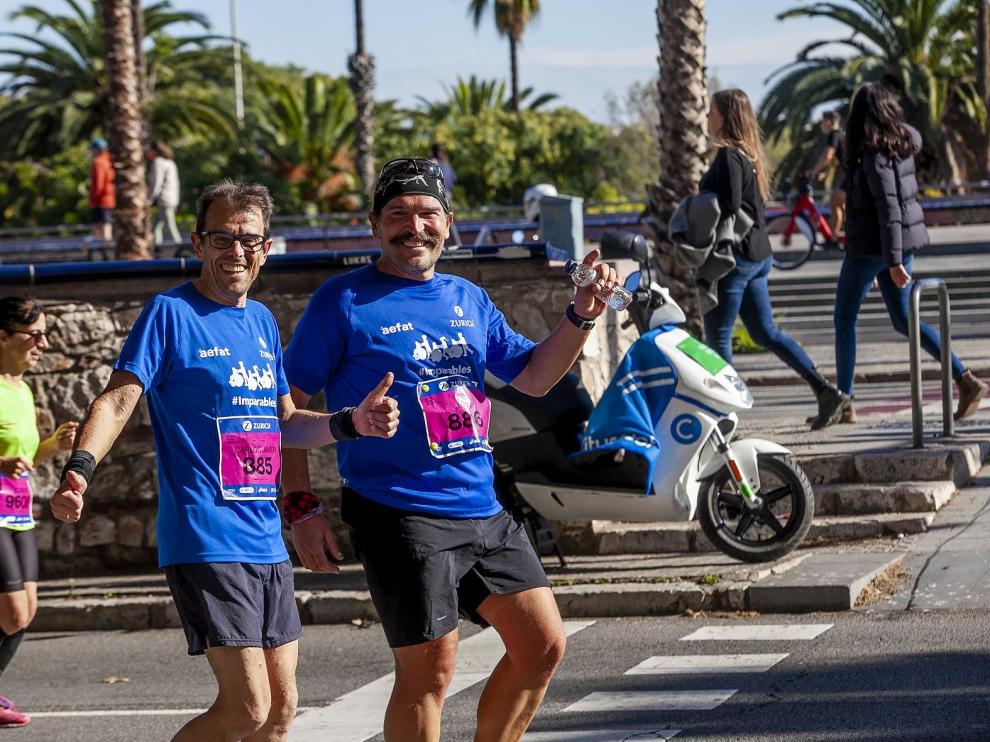 José Fabana y Carlos García López en el Maratón de Barcelona