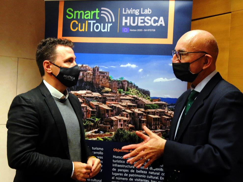 Fernando Blasco y Raúl Compés, en la presentación del proyecto europeo SmartCulTour